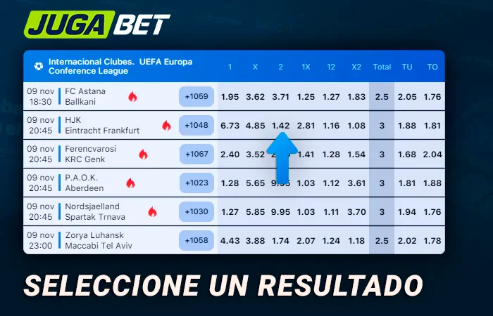 Seleccione un resultado