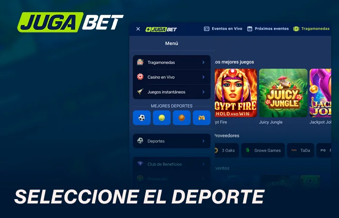 Seleccione el deporte