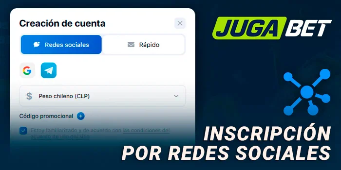 Inscripción por redes sociales