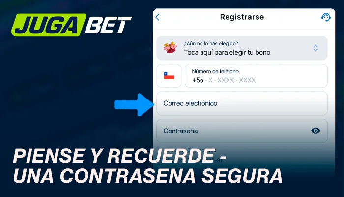 Piense y recuerde una contraseña segura